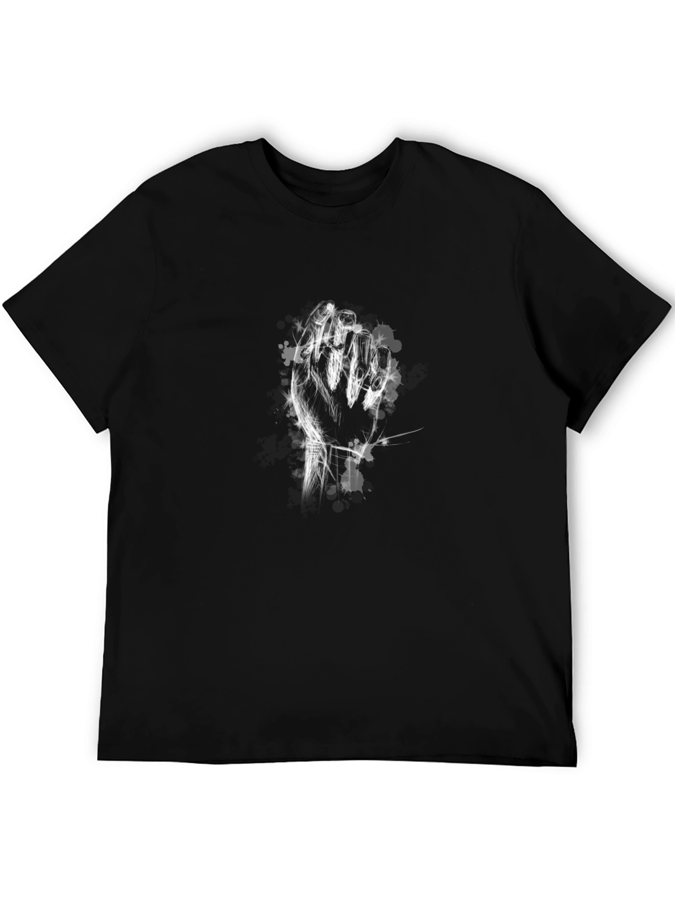 Abstract Hand Graphic Black T-Shirt