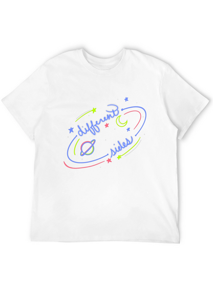 Different Sides Graphic T-Shirt Black Casual Wear