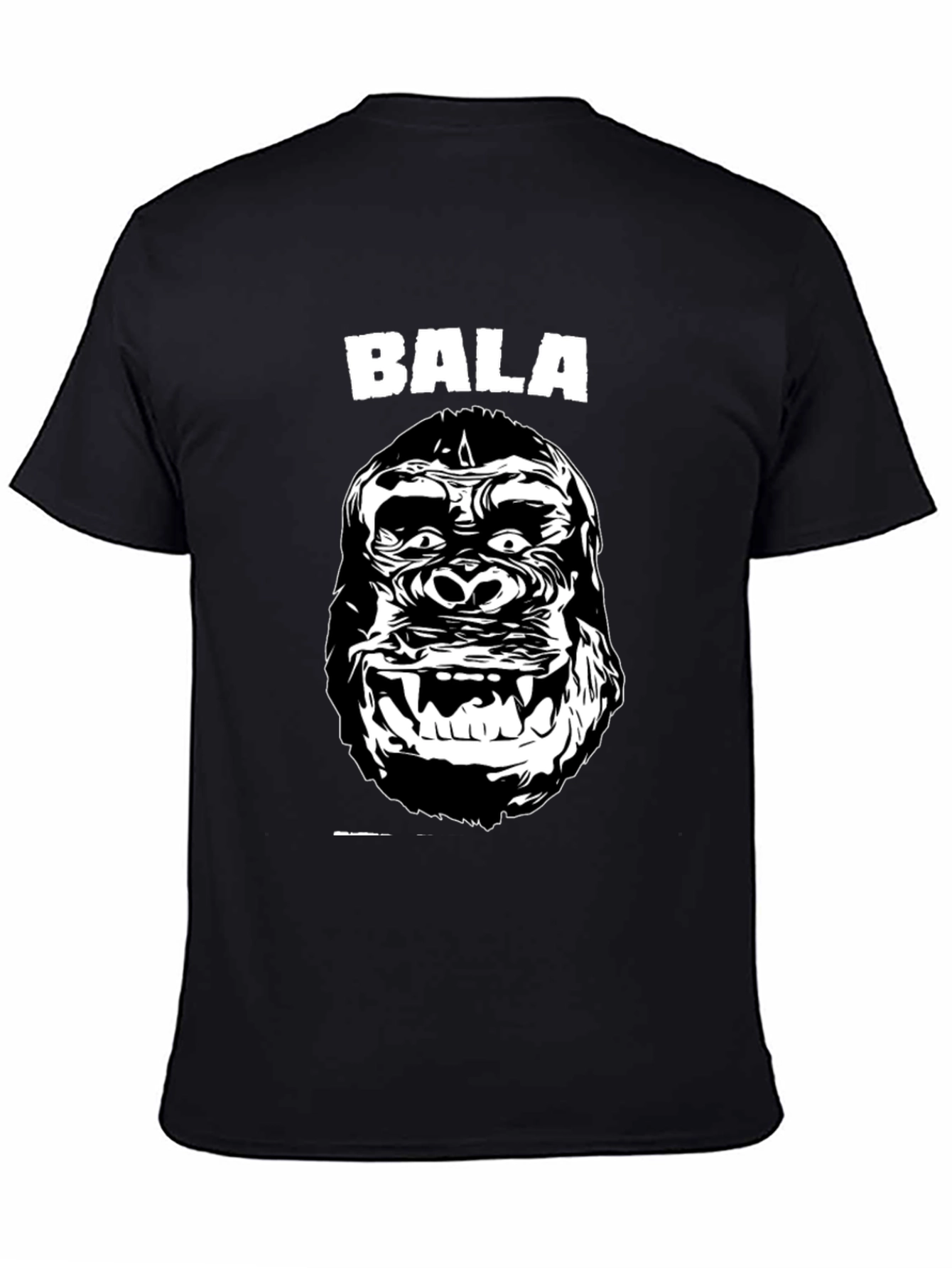 Bala Gorilla Graphic Tee - Black Cotton T-Shirt