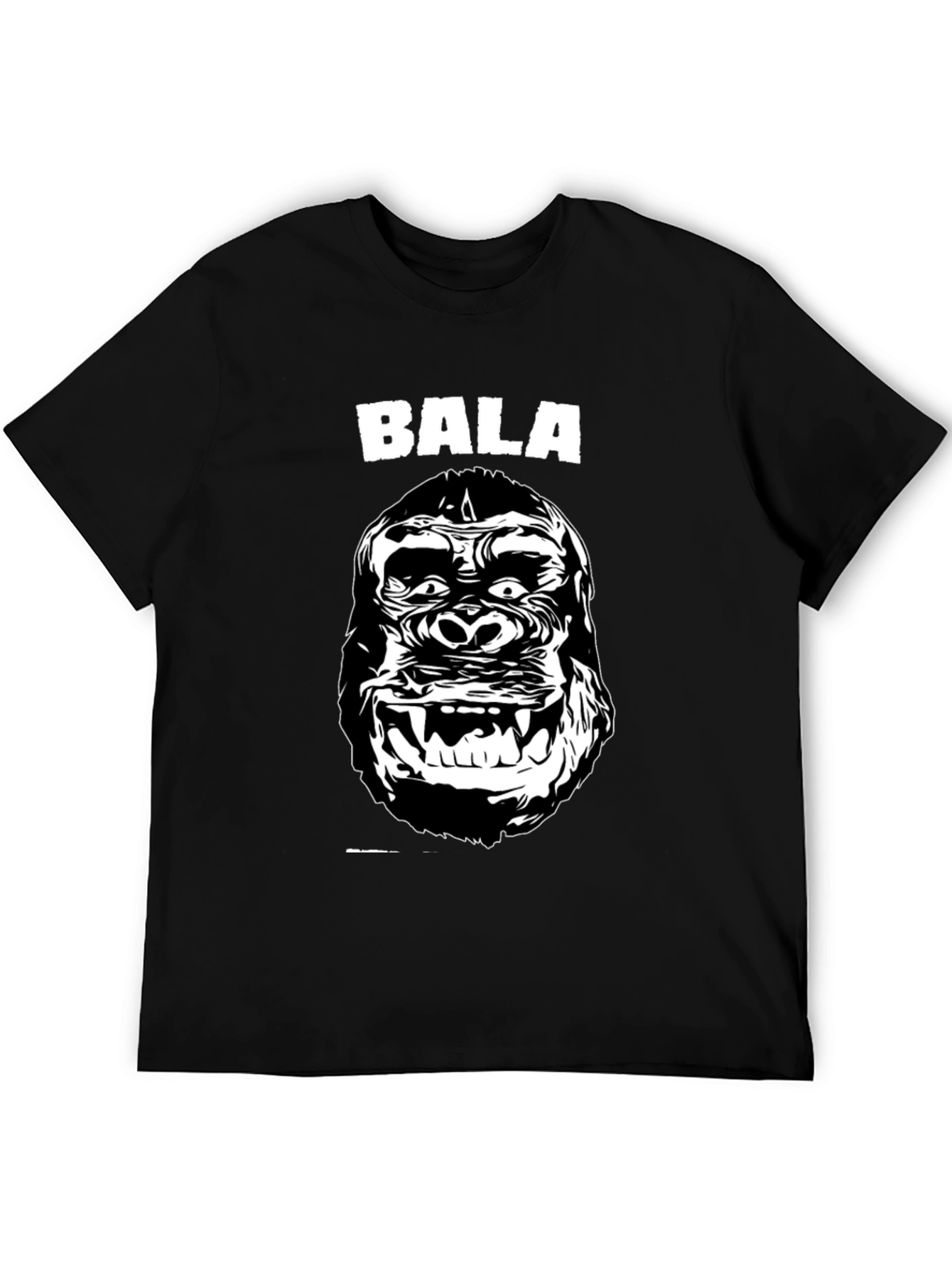 Bala Gorilla Graphic Tee - Black Cotton T-Shirt