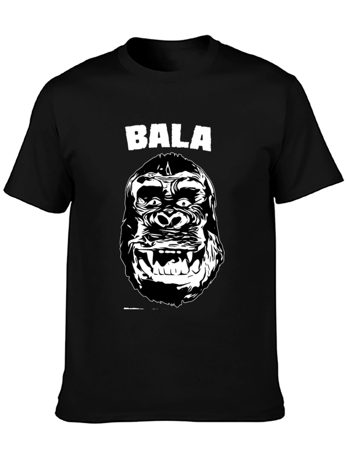 Bala Gorilla Graphic Tee - Black Cotton T-Shirt