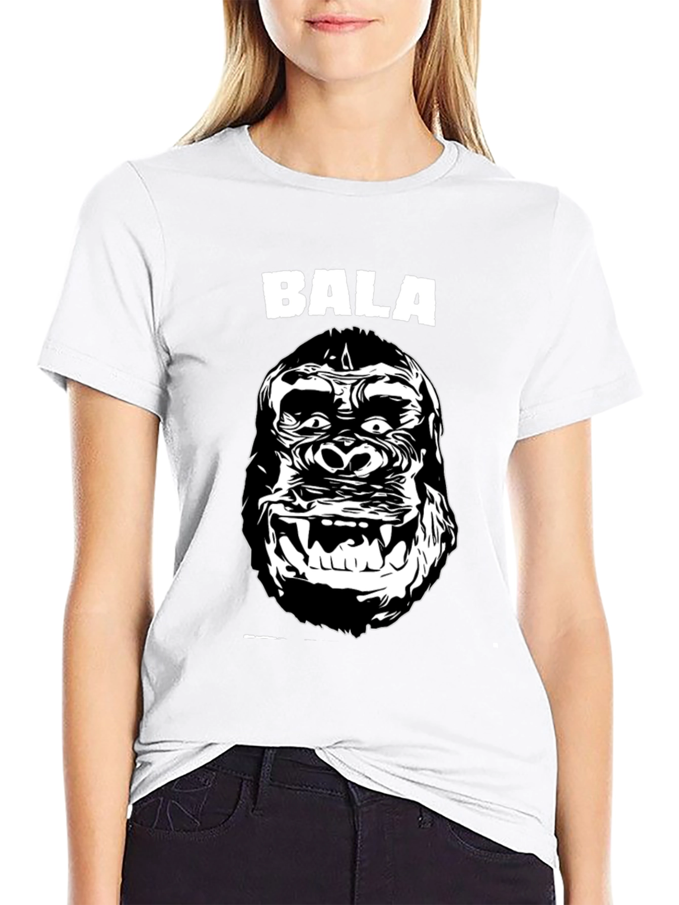 Bala Gorilla Graphic Tee - Black Cotton T-Shirt