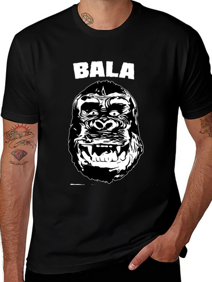 Bala Gorilla Graphic Tee - Black Cotton T-Shirt