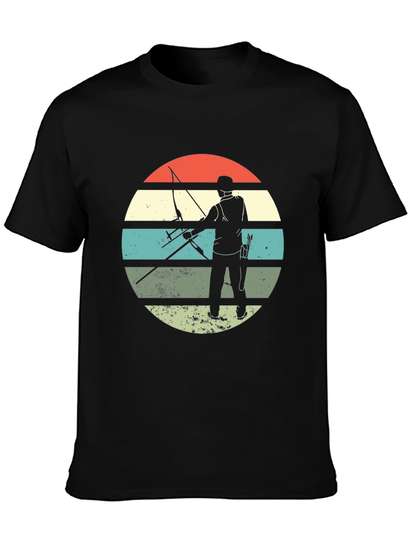 Archery Silhouette Retro Style T-Shirt