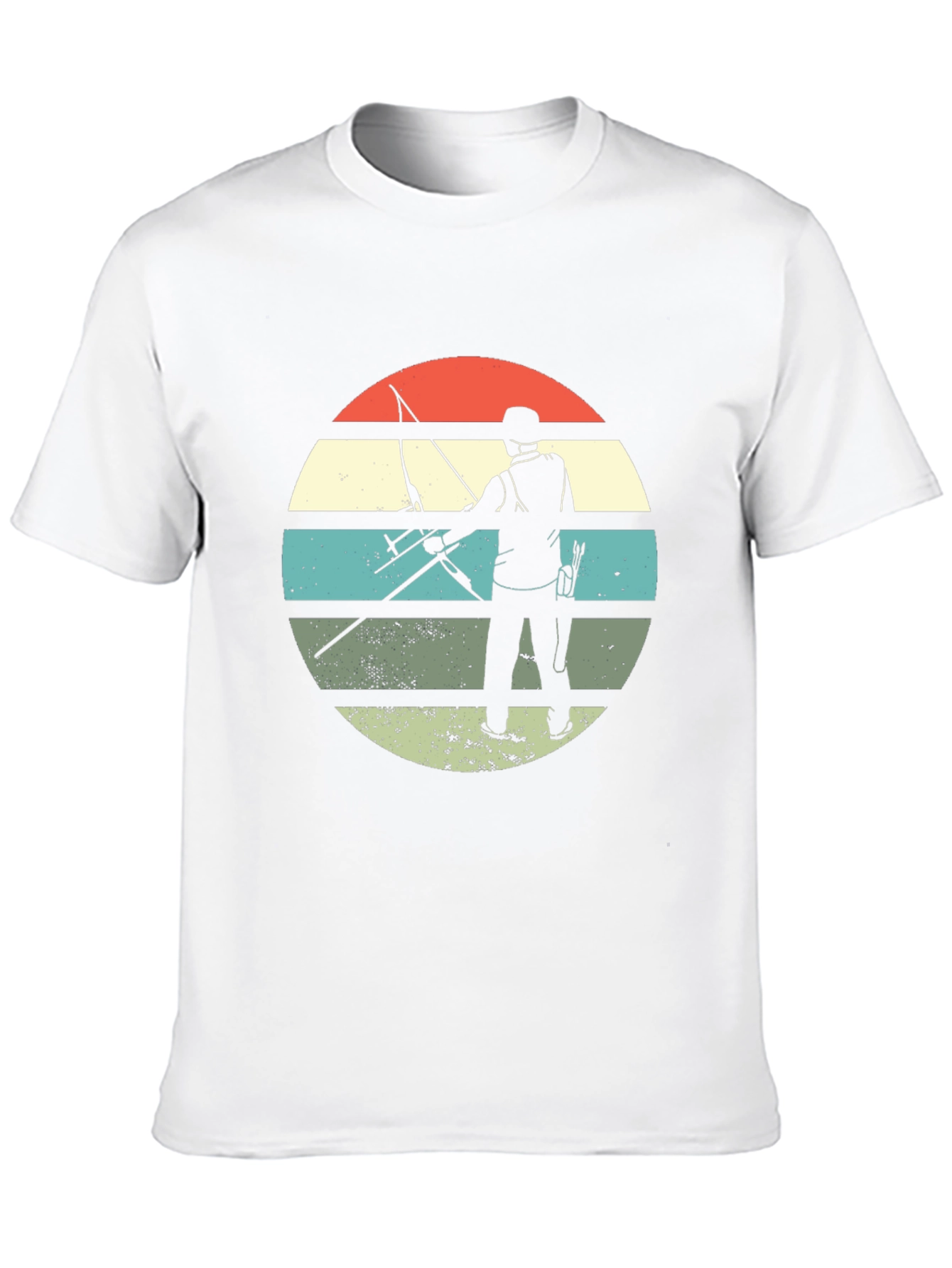 Archery Silhouette Retro Style T-Shirt