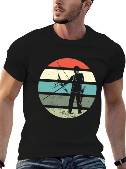 Archery Silhouette Retro Style T-Shirt