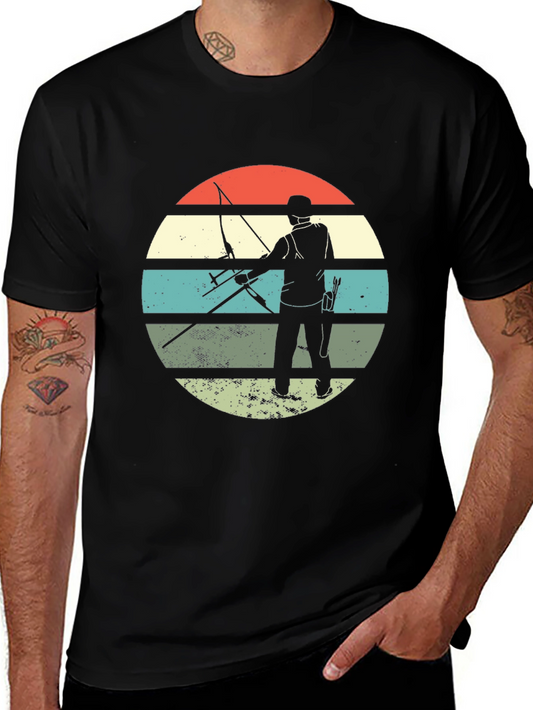Archery Silhouette Retro Style T-Shirt