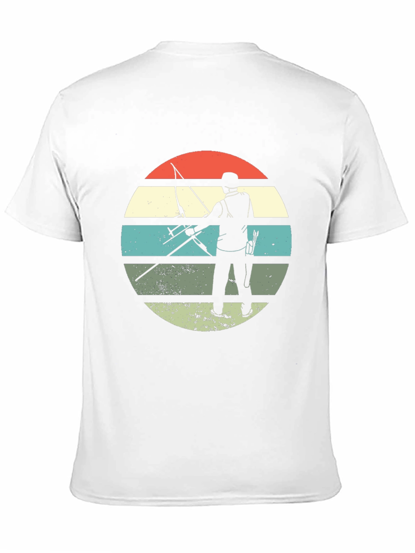 Archery Silhouette Retro Style T-Shirt