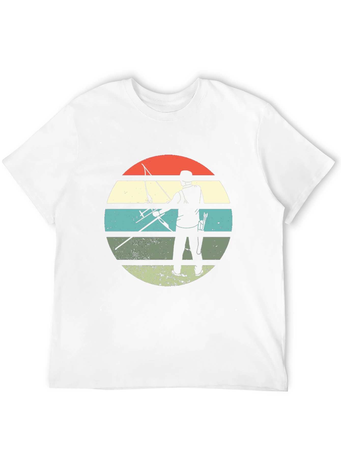 Archery Silhouette Retro Style T-Shirt