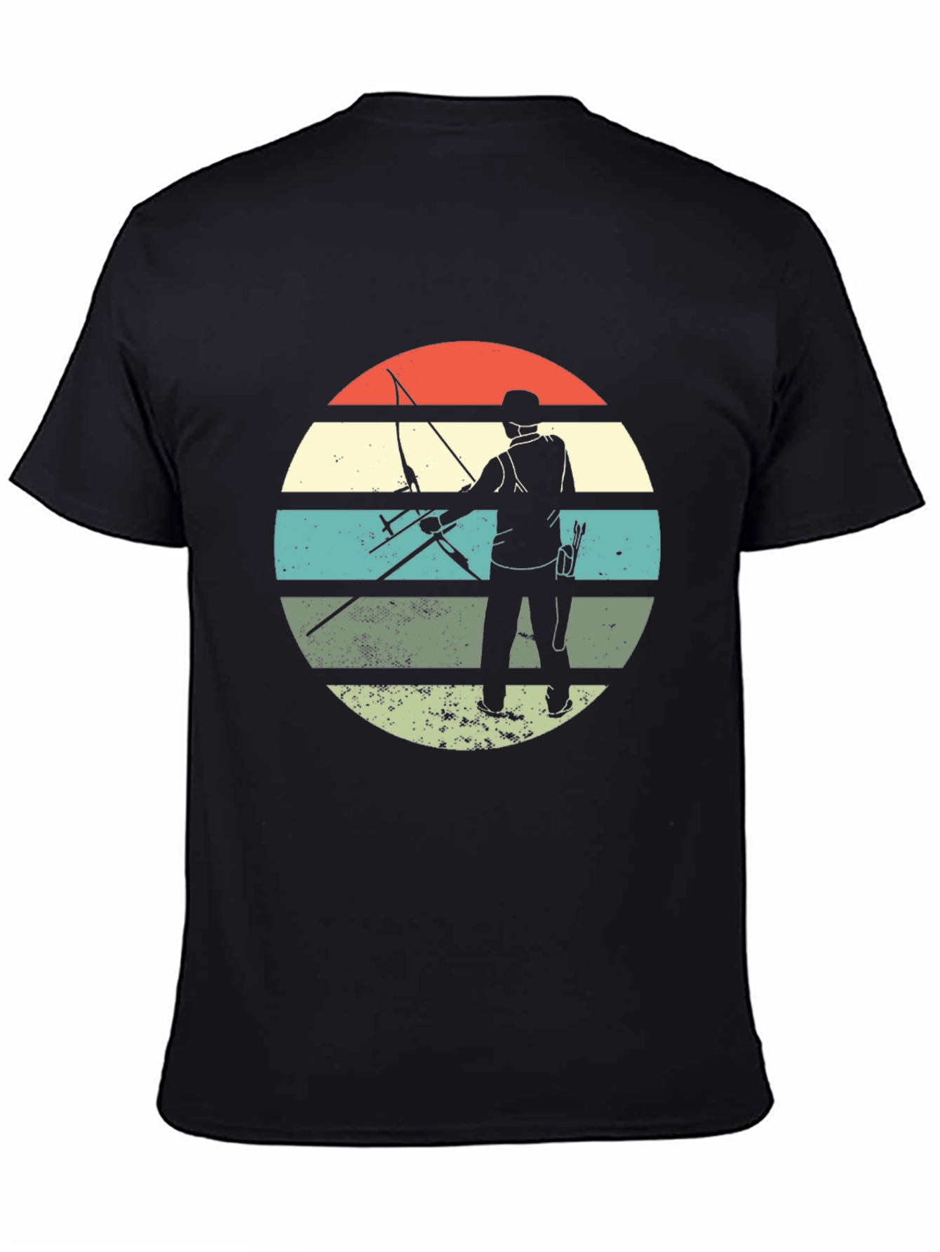 Archery Silhouette Retro Style T-Shirt