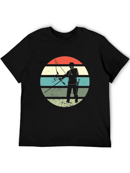 Archery Silhouette Retro Style T-Shirt