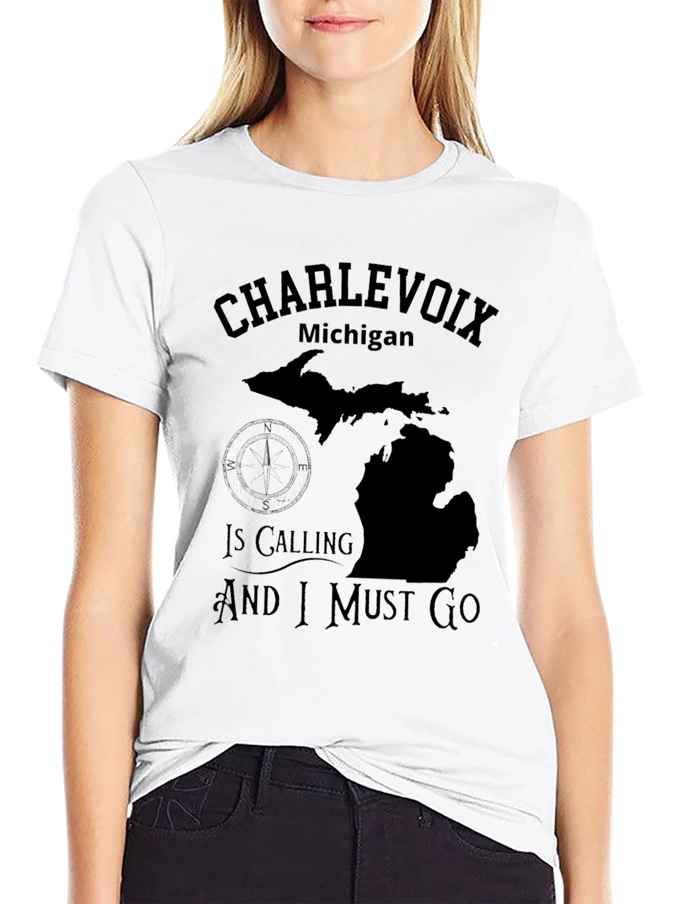 Charlevoix Michigan Calling T-Shirt