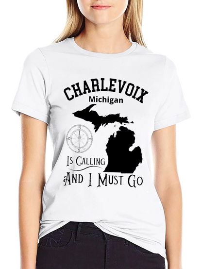 Charlevoix Michigan Calling T-Shirt