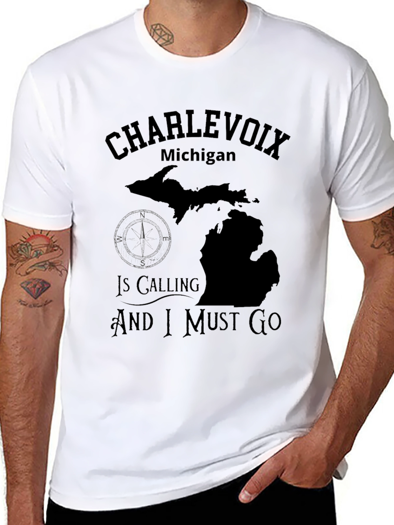 Charlevoix Michigan Calling T-Shirt