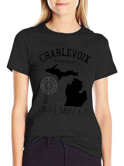 Charlevoix Michigan Calling T-Shirt