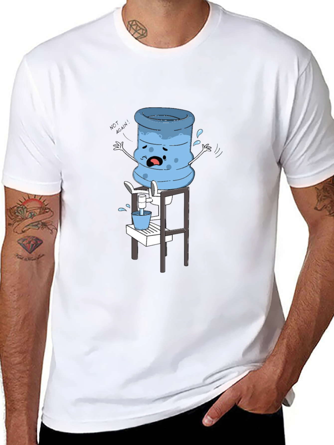 Funny Water Cooler Cartoon T-Shirt