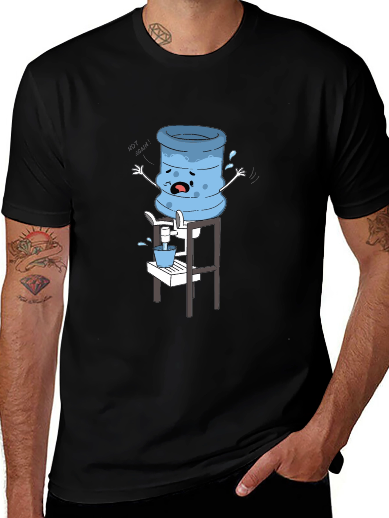 Funny Water Cooler Cartoon T-Shirt