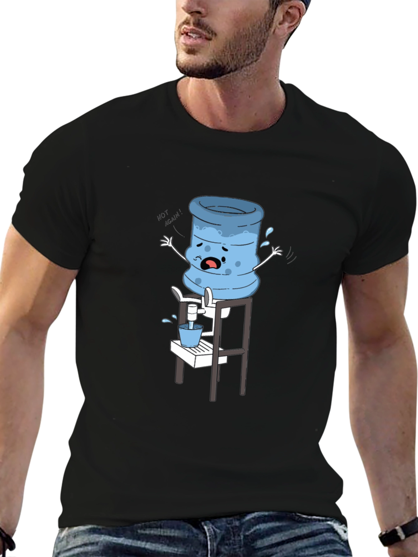 Funny Water Cooler Cartoon T-Shirt