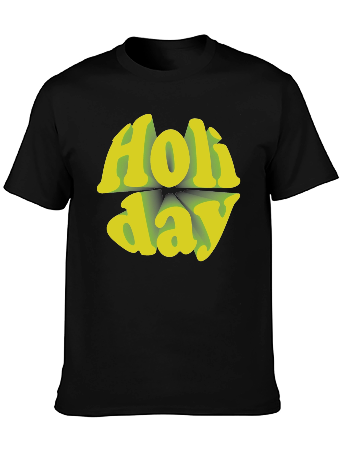 Holiday Graphic Tee - Retro Style Black T-Shirt