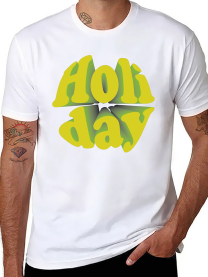Holiday Graphic Tee - Retro Style Black T-Shirt