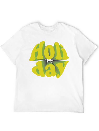 Holiday Graphic Tee - Retro Style Black T-Shirt
