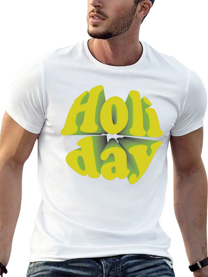 Holiday Graphic Tee - Retro Style Black T-Shirt