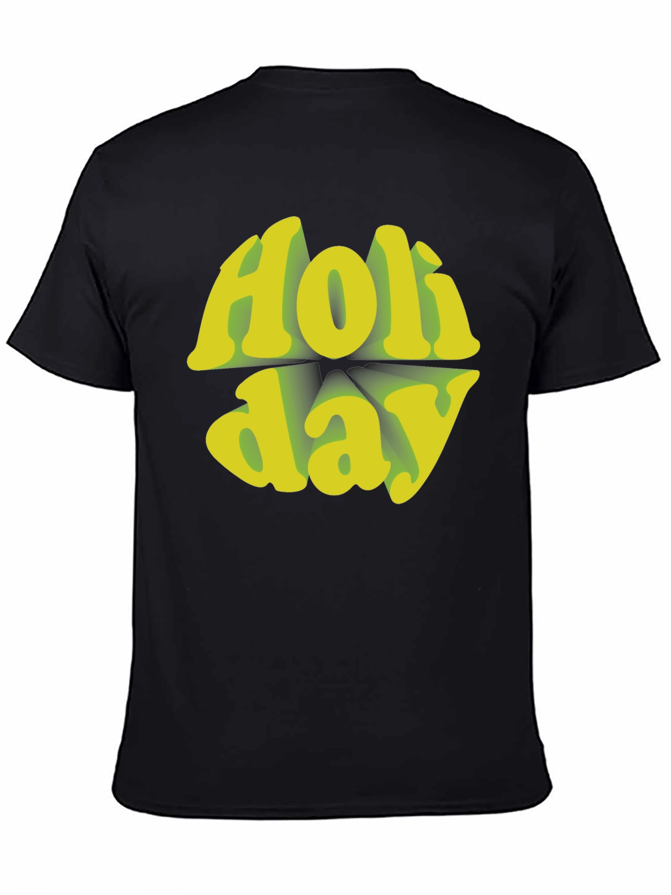 Holiday Graphic Tee - Retro Style Black T-Shirt