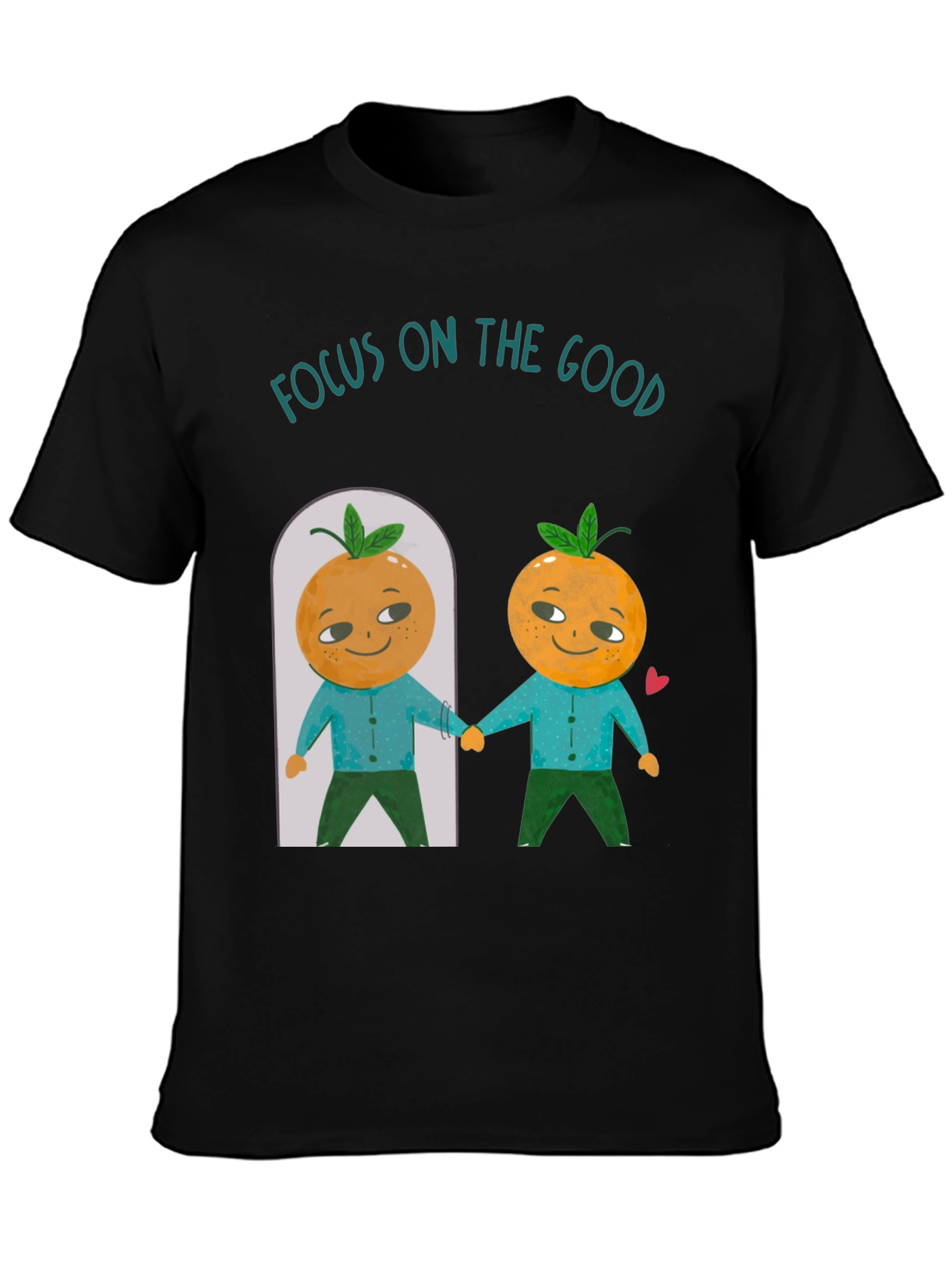 Focus On The Good Orange Graphic T-Shirt