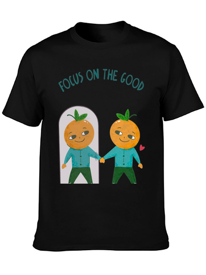 Focus On The Good Orange Graphic T-Shirt