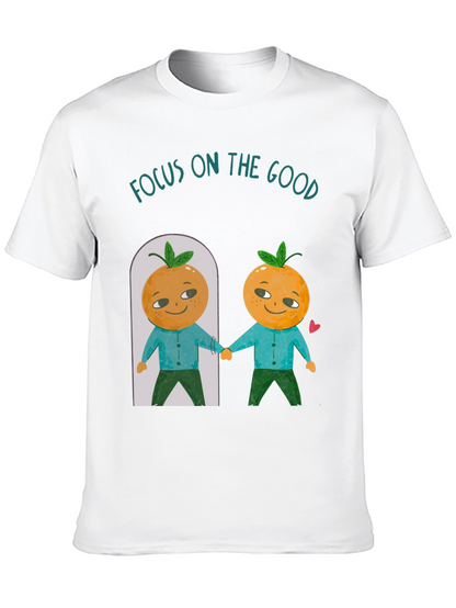 Focus On The Good Orange Graphic T-Shirt