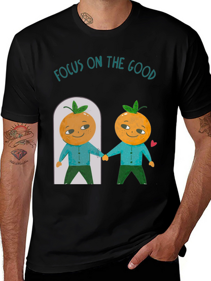 Focus On The Good Orange Graphic T-Shirt