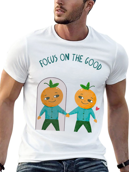 Focus On The Good Orange Graphic T-Shirt