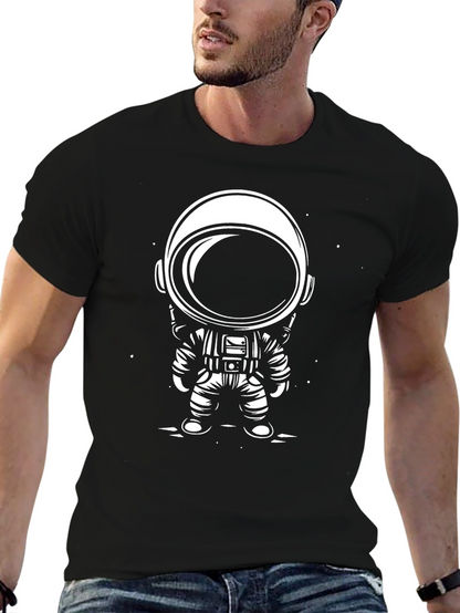 Cool Astronaut Graphic Black T-Shirt