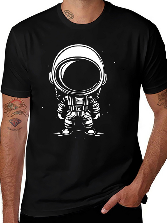 Cool Astronaut Graphic Black T-Shirt