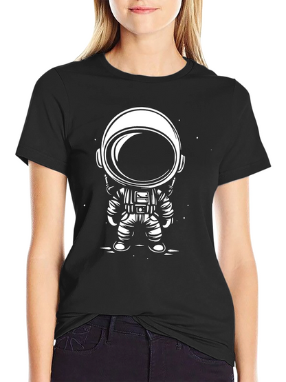 Cool Astronaut Graphic Black T-Shirt