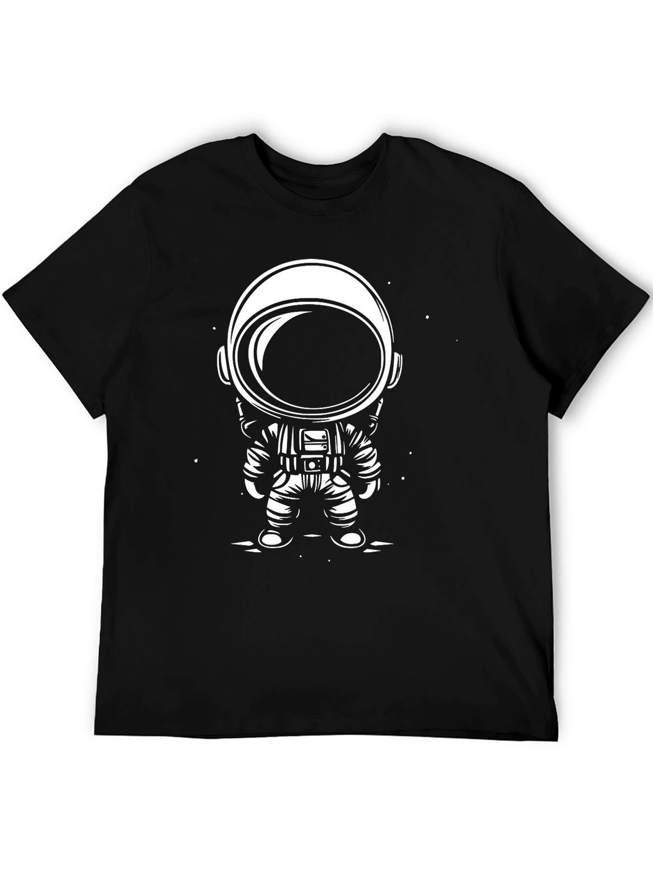 Cool Astronaut Graphic Black T-Shirt