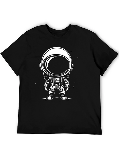 Cool Astronaut Graphic Black T-Shirt