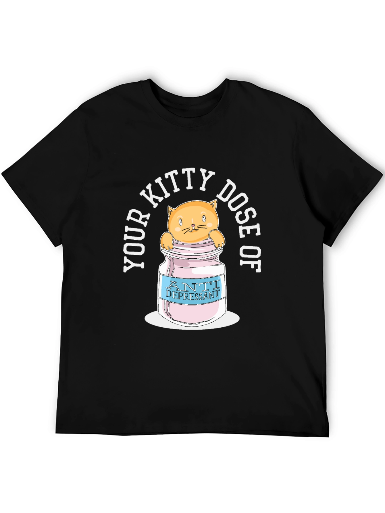 Kitty Dose Anti-Depressant T-Shirt - Funny Cat Tee