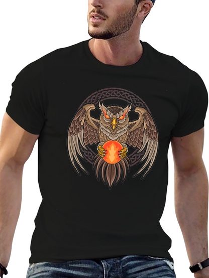 Mystic Owl Graphic Tee - Dark Style