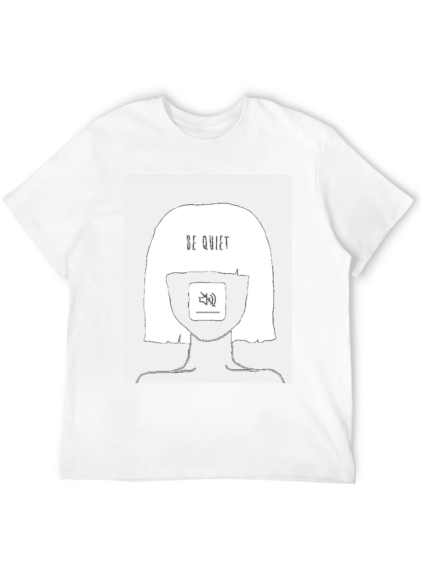 Be Quiet Graphic Tee - Stylish Unisex Black T-Shirt