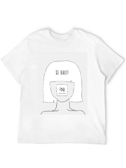 Be Quiet Graphic Tee - Stylish Unisex Black T-Shirt