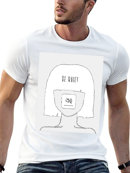 Be Quiet Graphic Tee - Stylish Unisex Black T-Shirt
