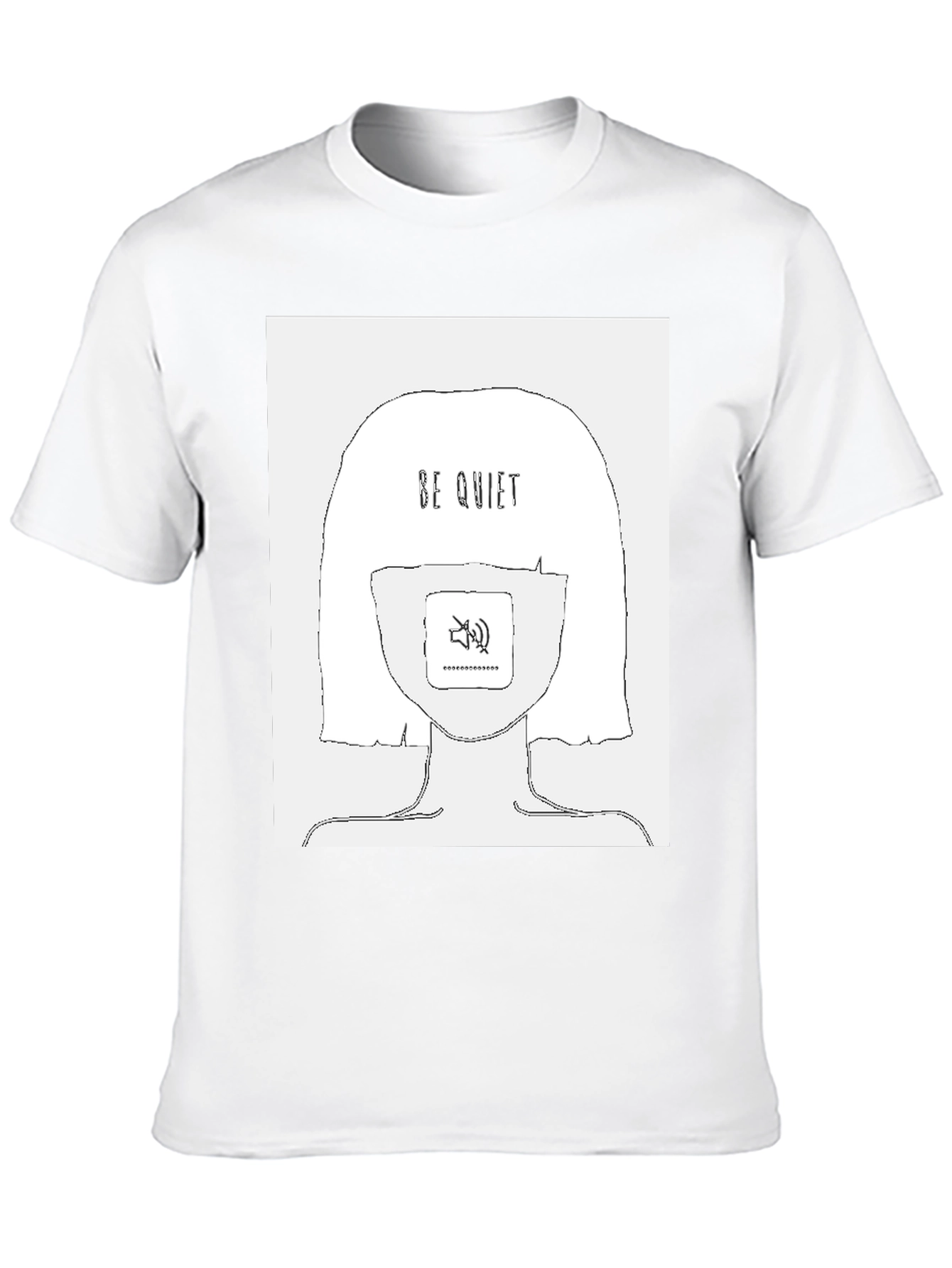 Be Quiet Graphic Tee - Stylish Unisex Black T-Shirt