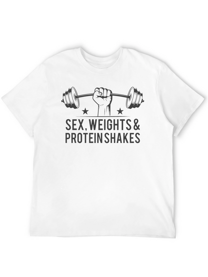 Sex Weights Protein Shakes Mens T-Shirt