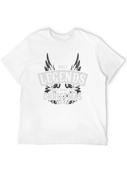 Legends Born on Christmas Black T-Shirt