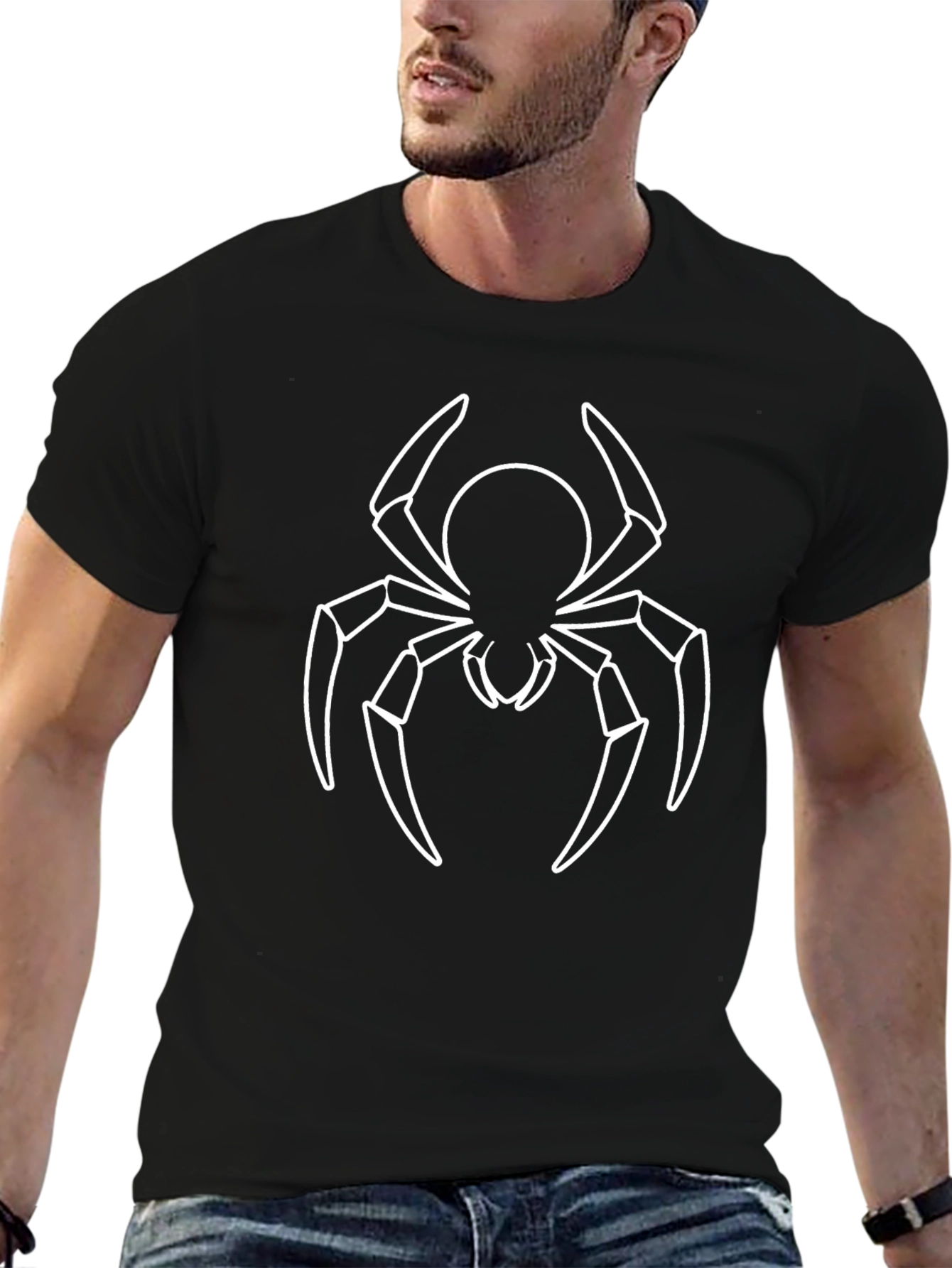Spider Graphic Black T-Shirt - Casual Style