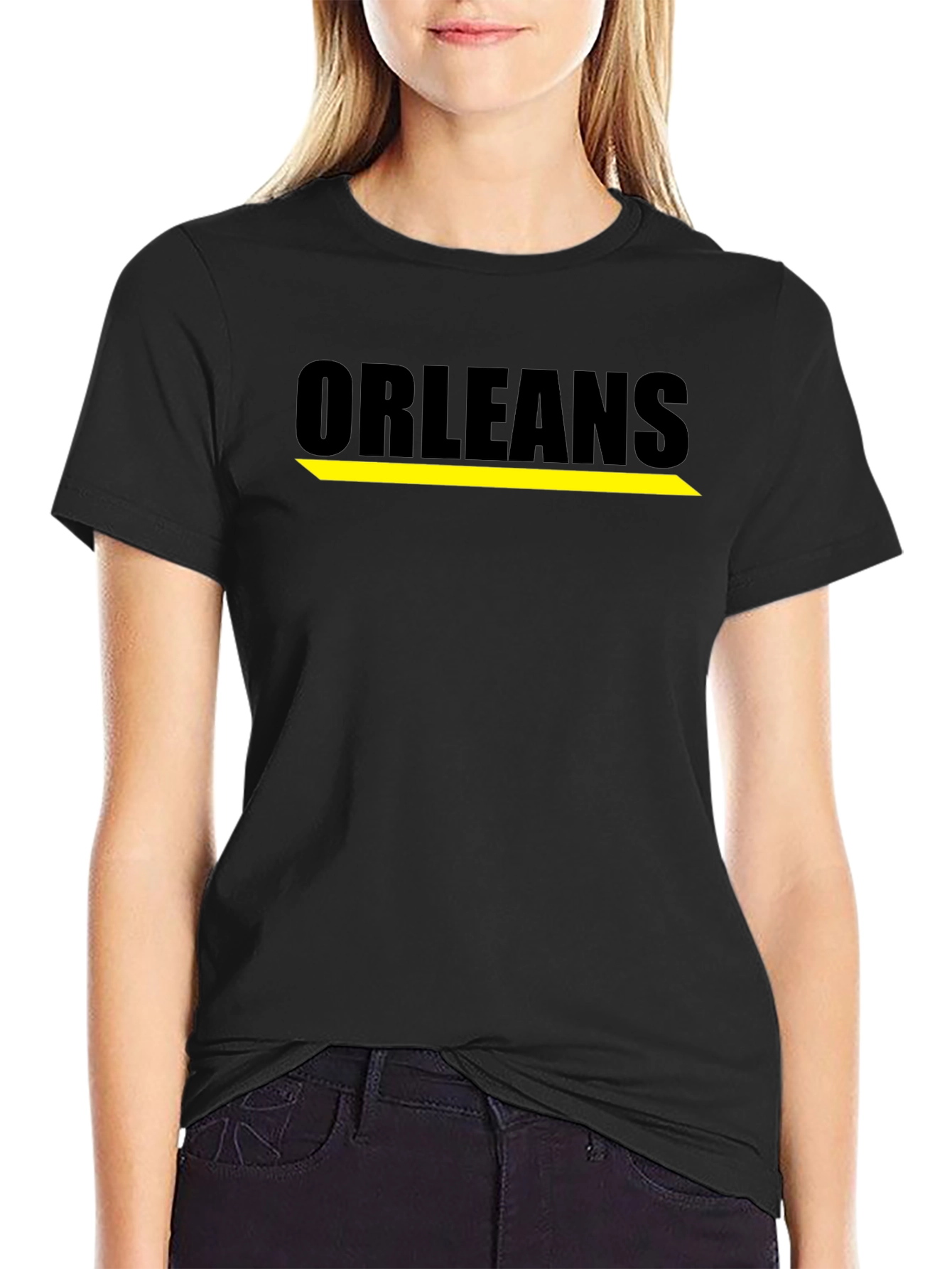 Orleans Graphic Tee - Black Cotton Comfort