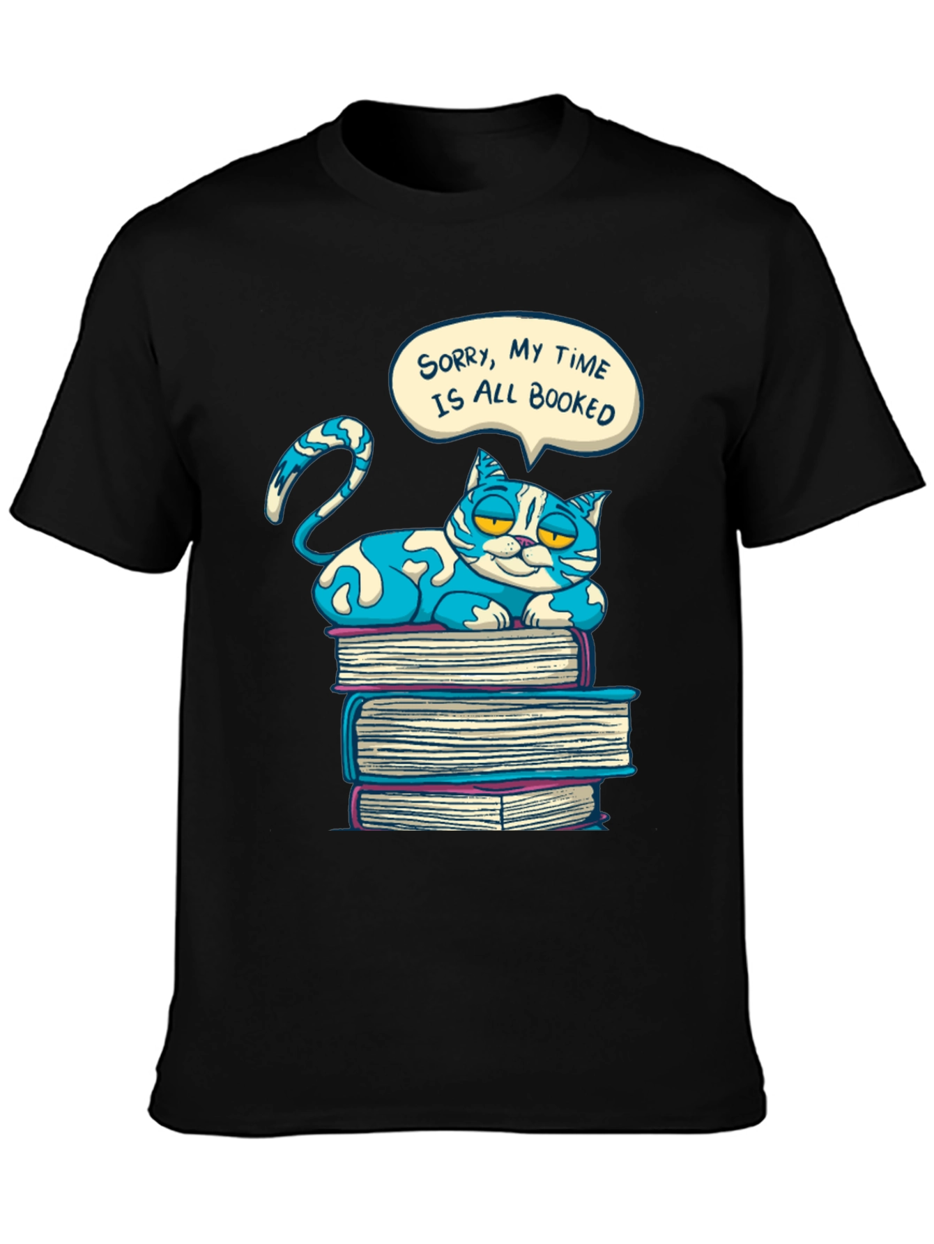 Booked Cat Graphic T-Shirt