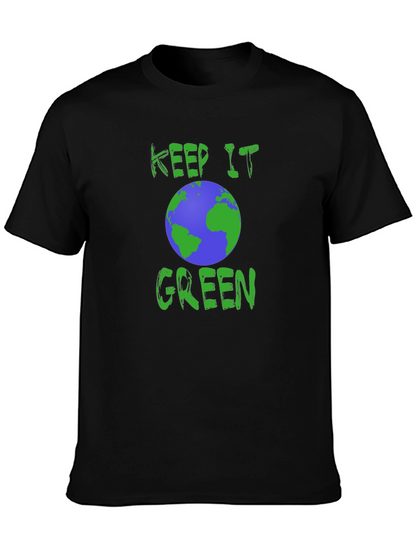 Keep It Green Earth Graphic Tee - Eco-Friendly Design