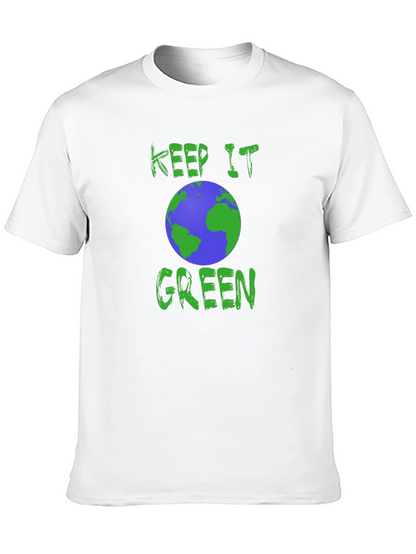Keep It Green Earth Graphic Tee - Eco-Friendly Design